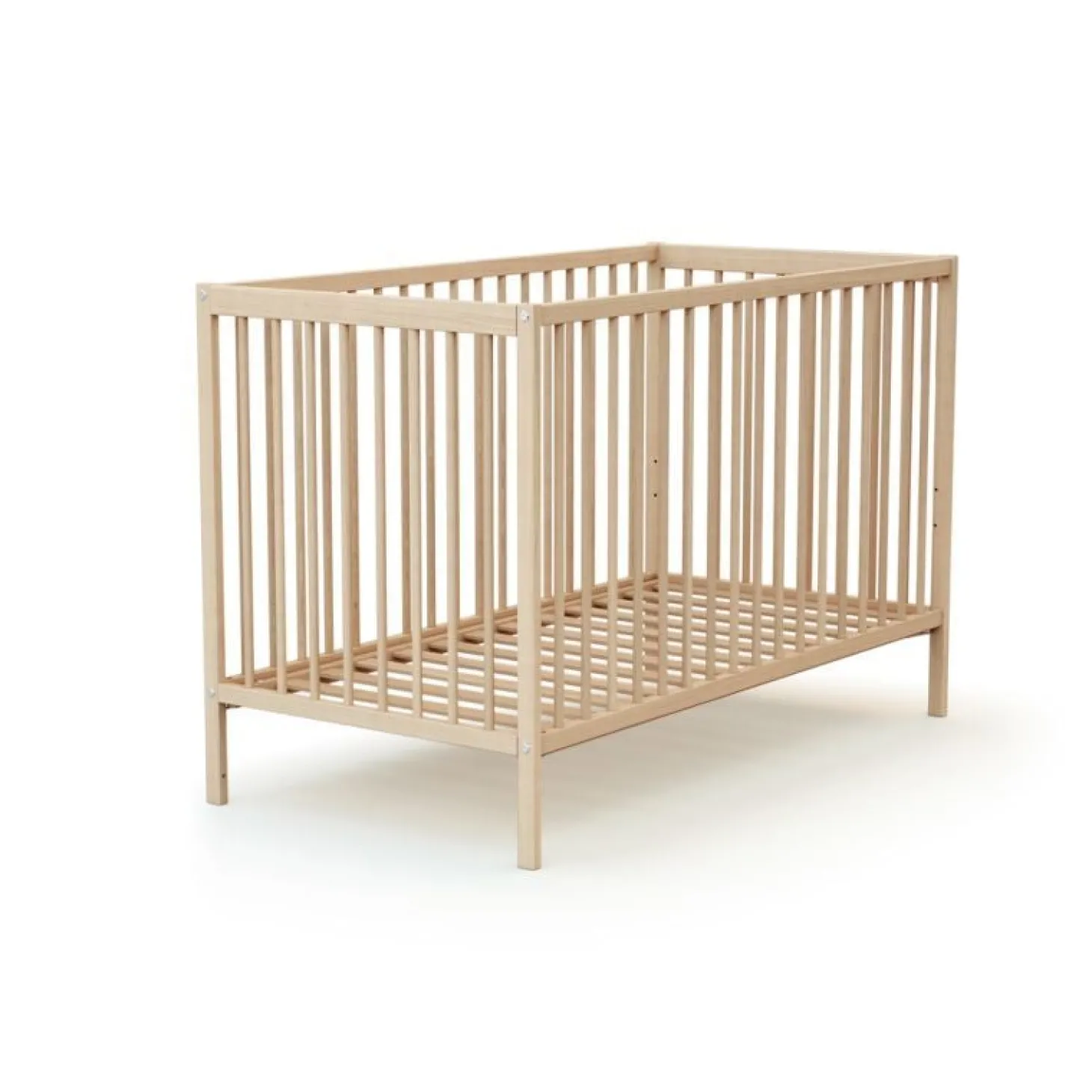 Jurababy Lit bébé Essentiel Hêtre Brut 60x120 cm