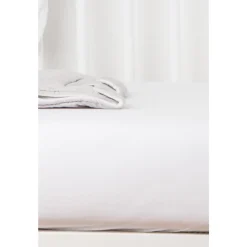 Kadolis                    Drap housse en coton bio pour lit bébé    Blanc            70x140 cm