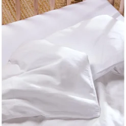 Kadolis Housse de couette bébé pur Coton Bio Blanc 100x140 cm