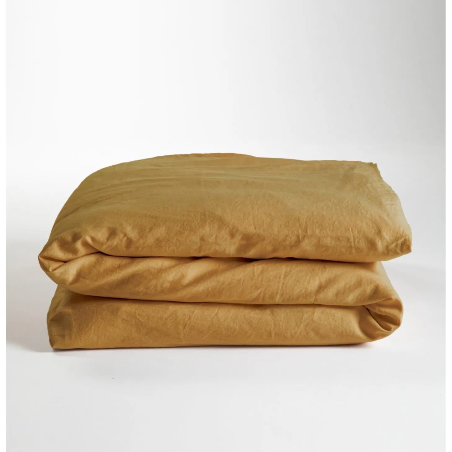 Kadolis Housse de couette Bébé Satin de coton bio lavé Ambre 100x140 cm