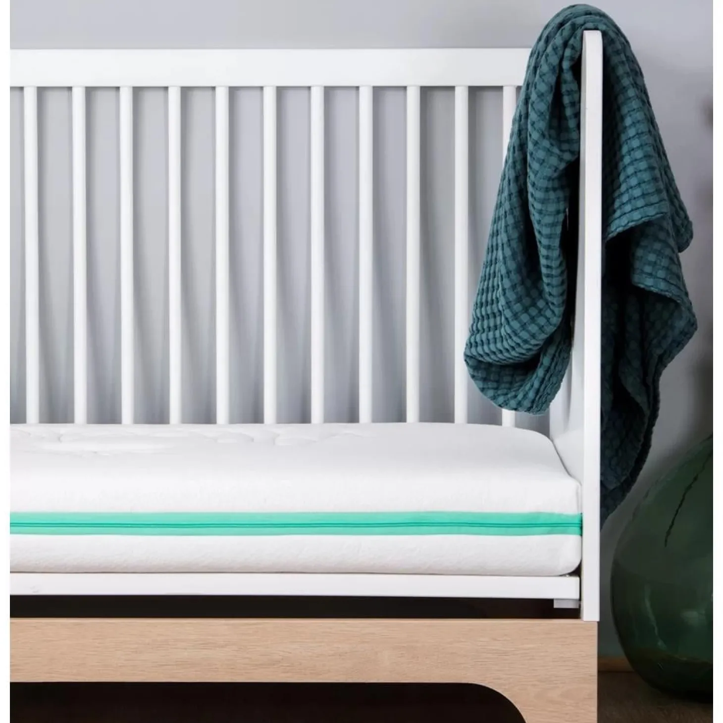 Kadolis Matelas bébé Aloé R à plat Blanc 60x120 cm