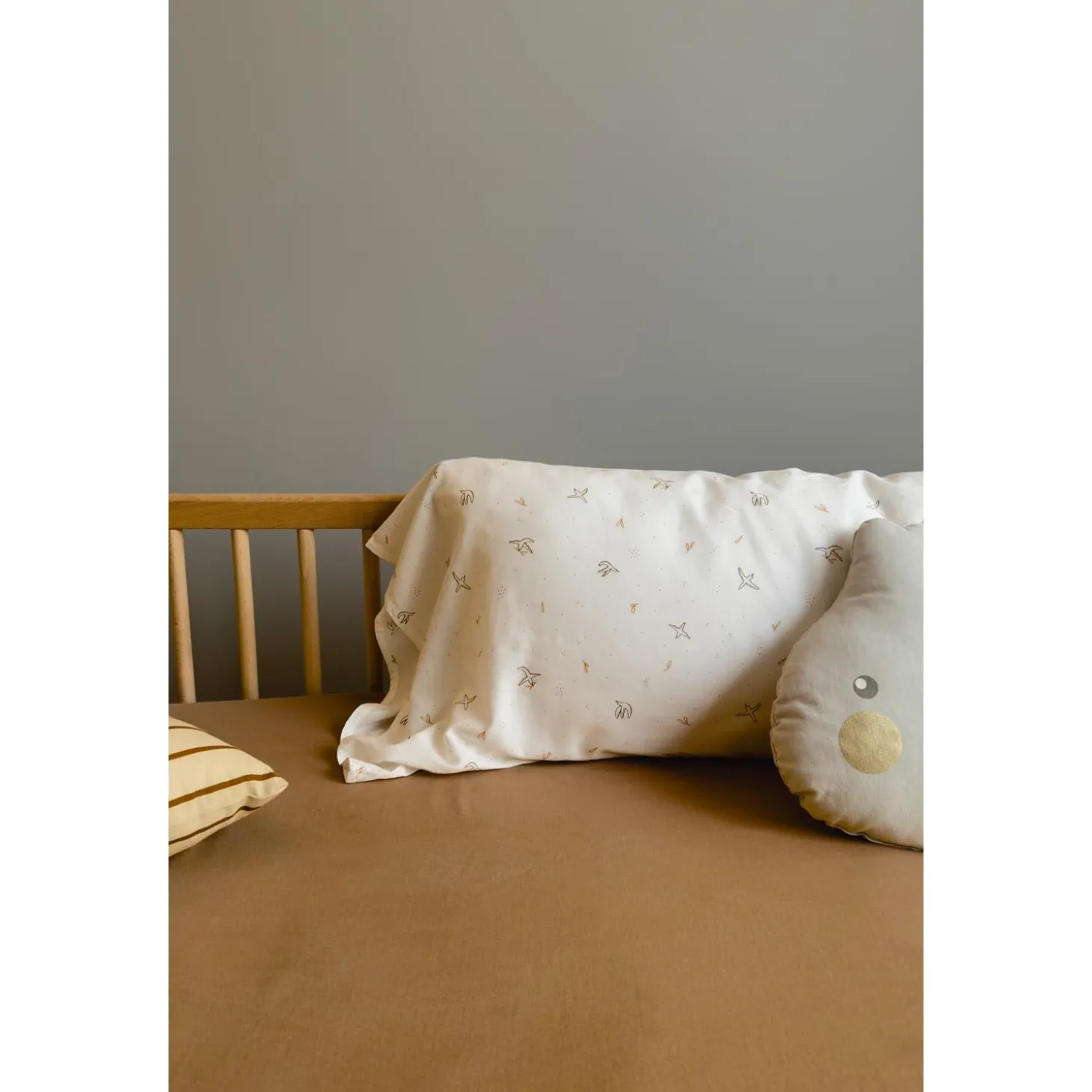 Kadolis Taie de traversin Coton Bio L’Envolée multicolore 45x120 cm