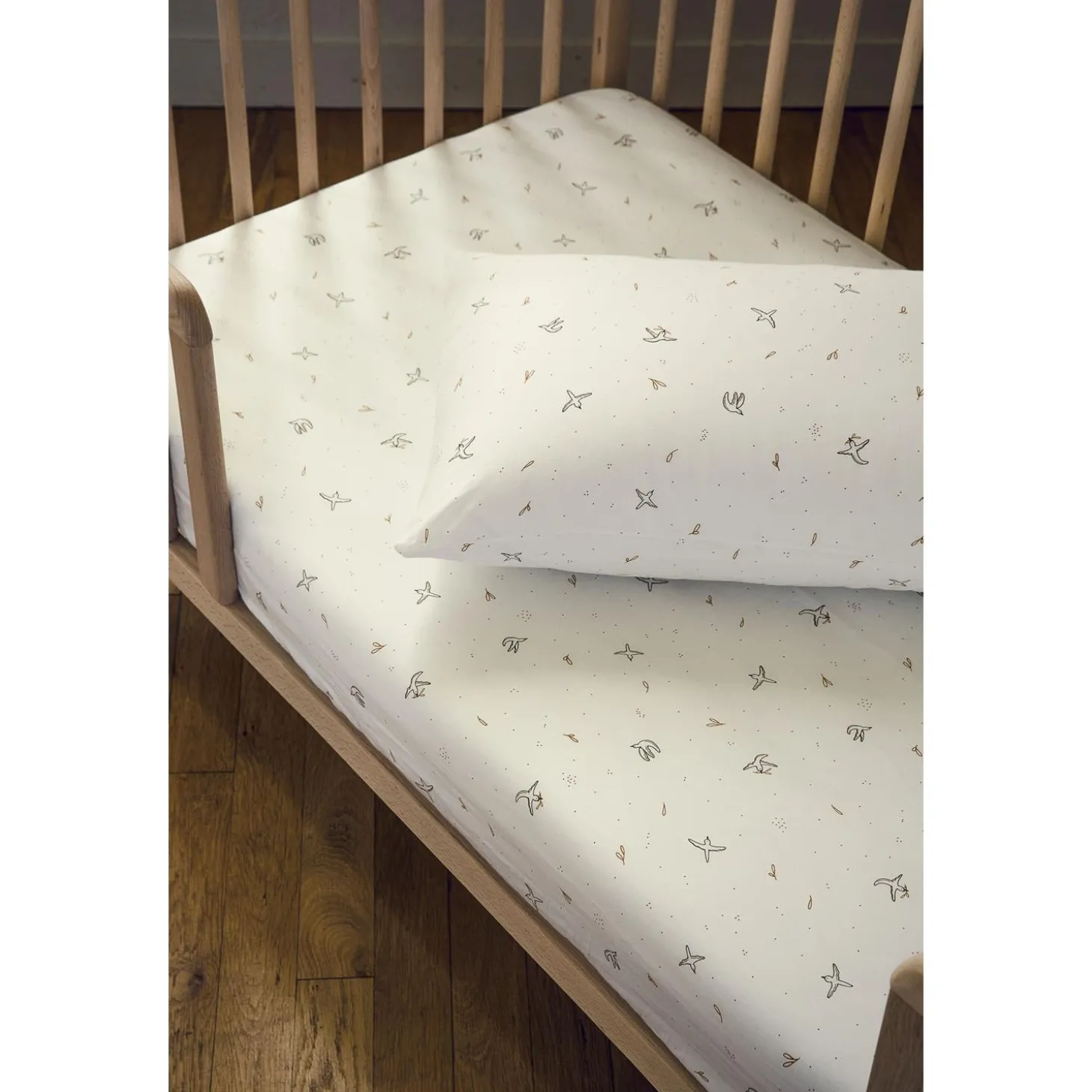 Kadolis Taie d'oreiller Coton Bio L'envolée multicolore 35 x 45 cm