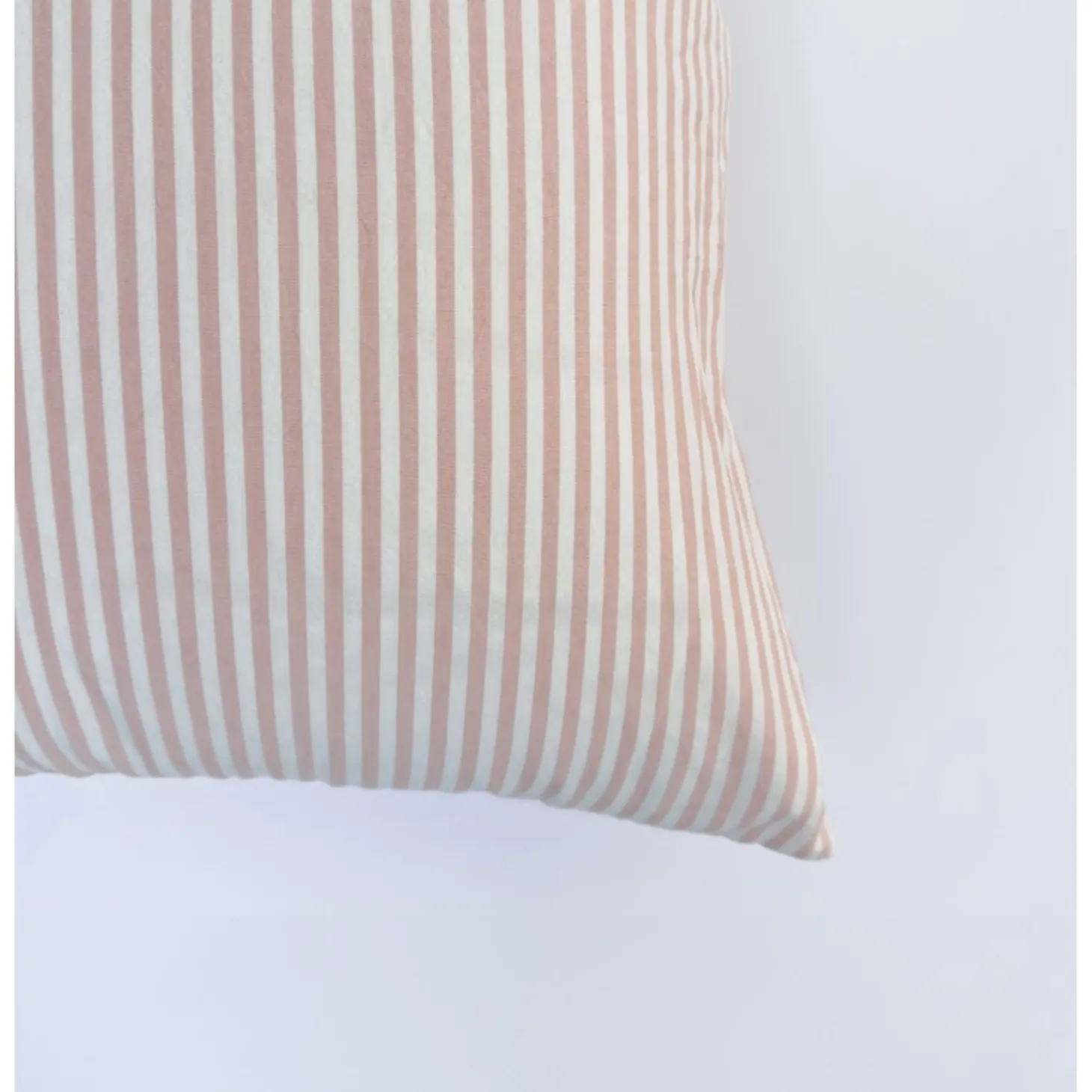 Kadolis Taie d'oreiller Percale de Coton Bio Rayé Peach 40x60 cm