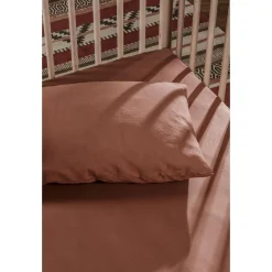 Kadolis Taie d'oreiller pur Coton Bio Terracotta 40x60 cm