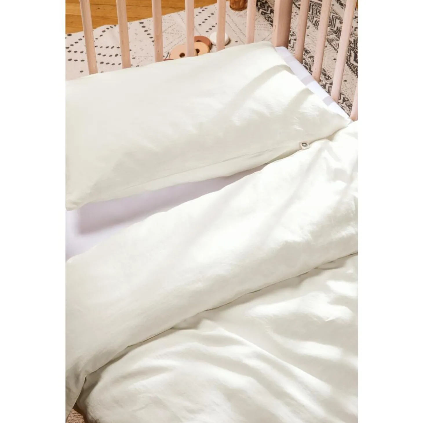 Kadolis Taie d'oreiller pur Coton Bio Ecru 40x60 cm