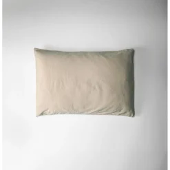 Kadolis Taie d'oreiller Satin de Coton Bio lavé Lin 40x60 cm