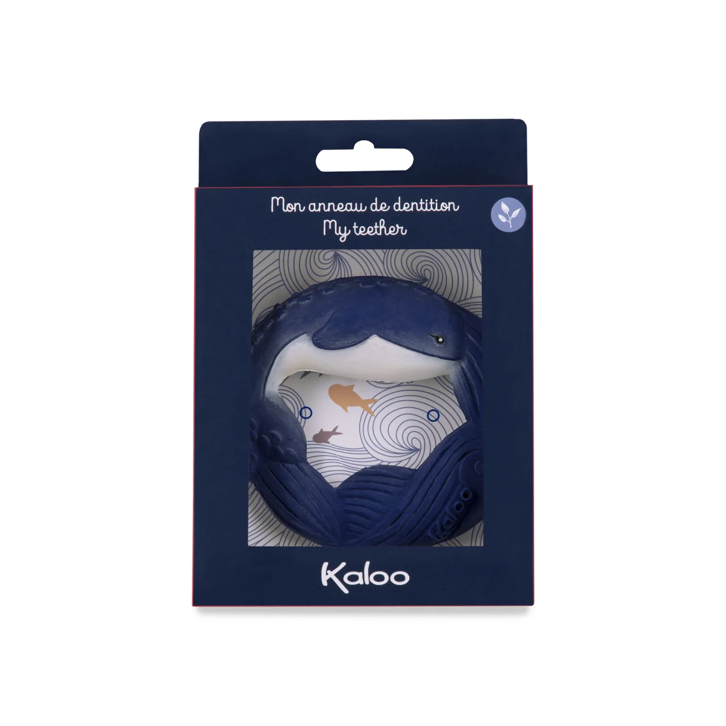Kaloo Anneau de dentition Baleine Bleu 9 cm