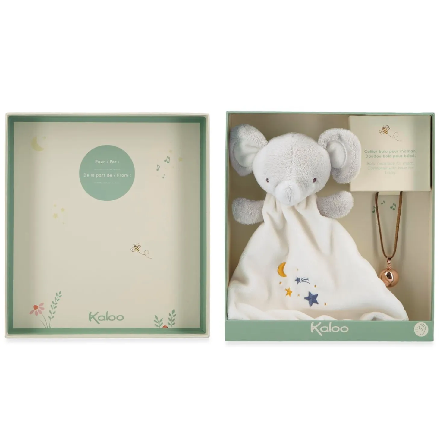 Kaloo Coffret Doudou Bola Elephant Gris