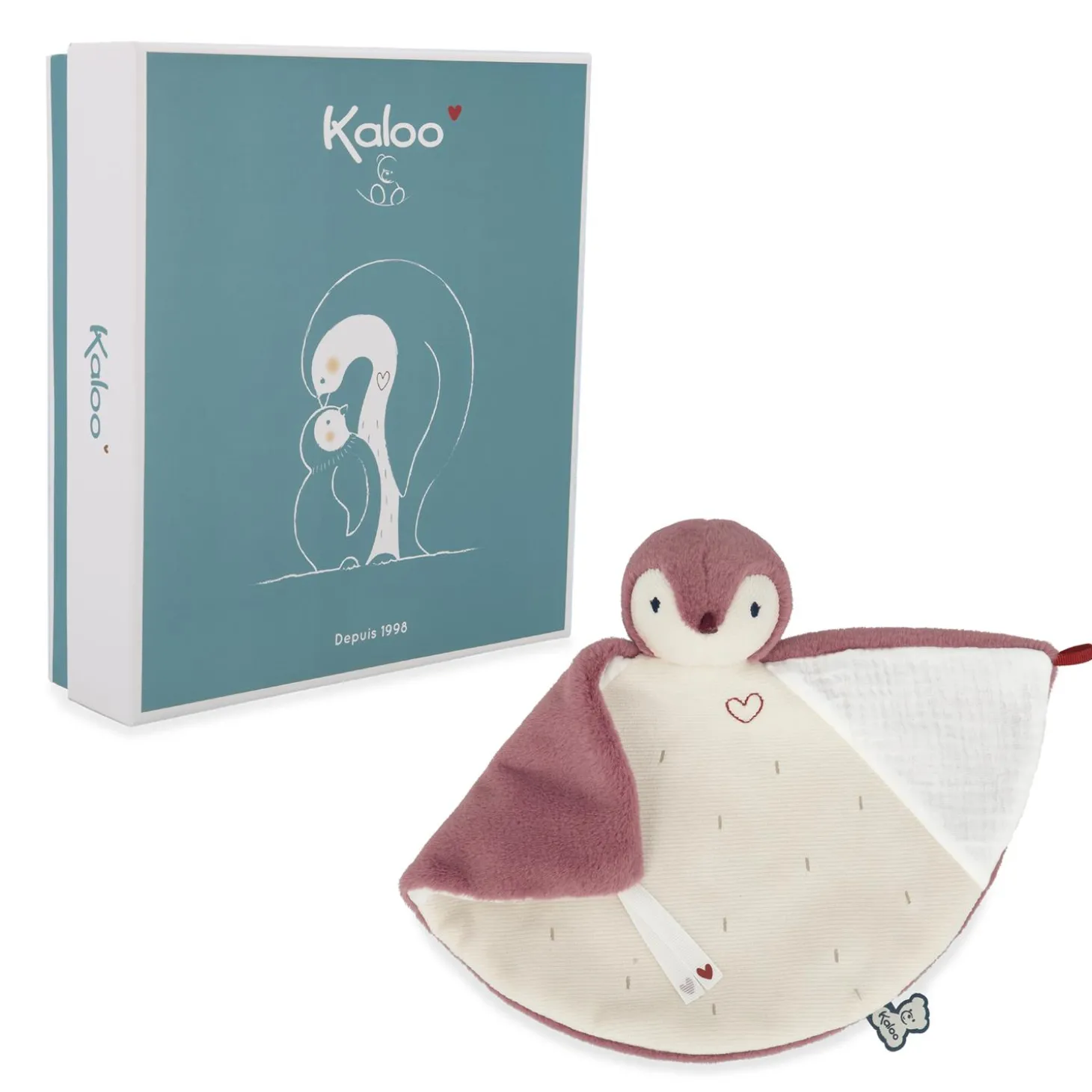 Kaloo Doudou manchot Rose