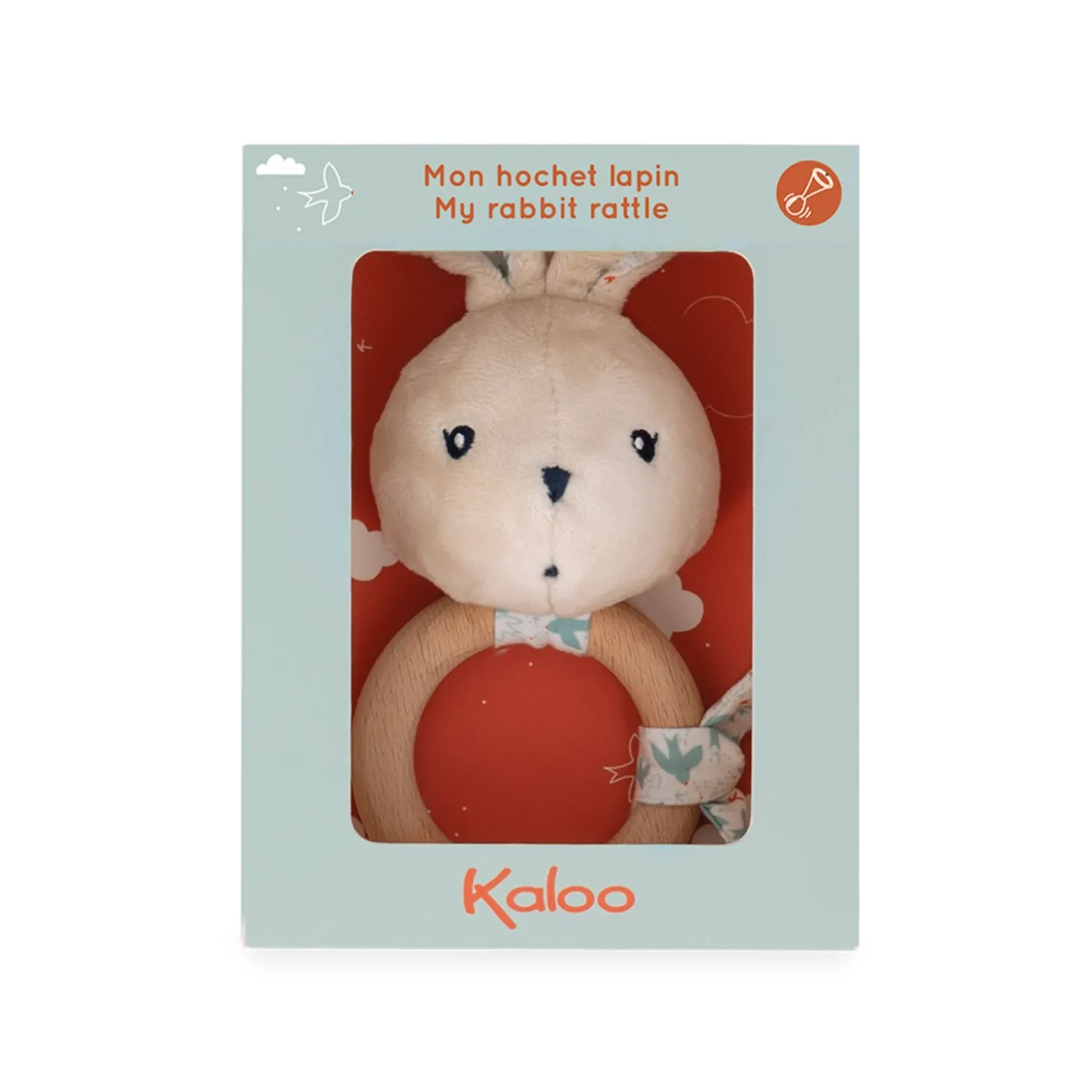 Kaloo Hochet K'doux Lapin colombe Bleu