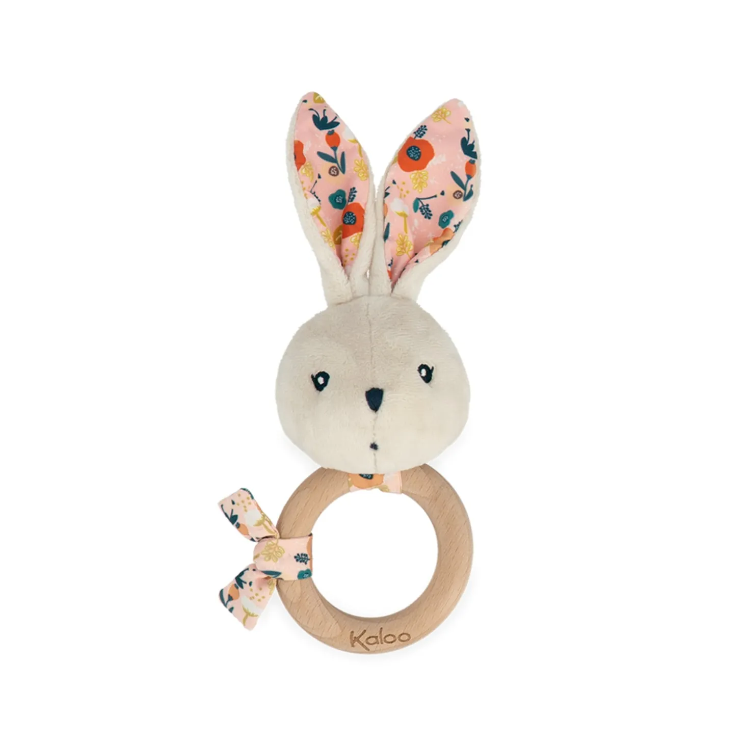 Kaloo Hochet K'doux Lapin coquelicot Saumon