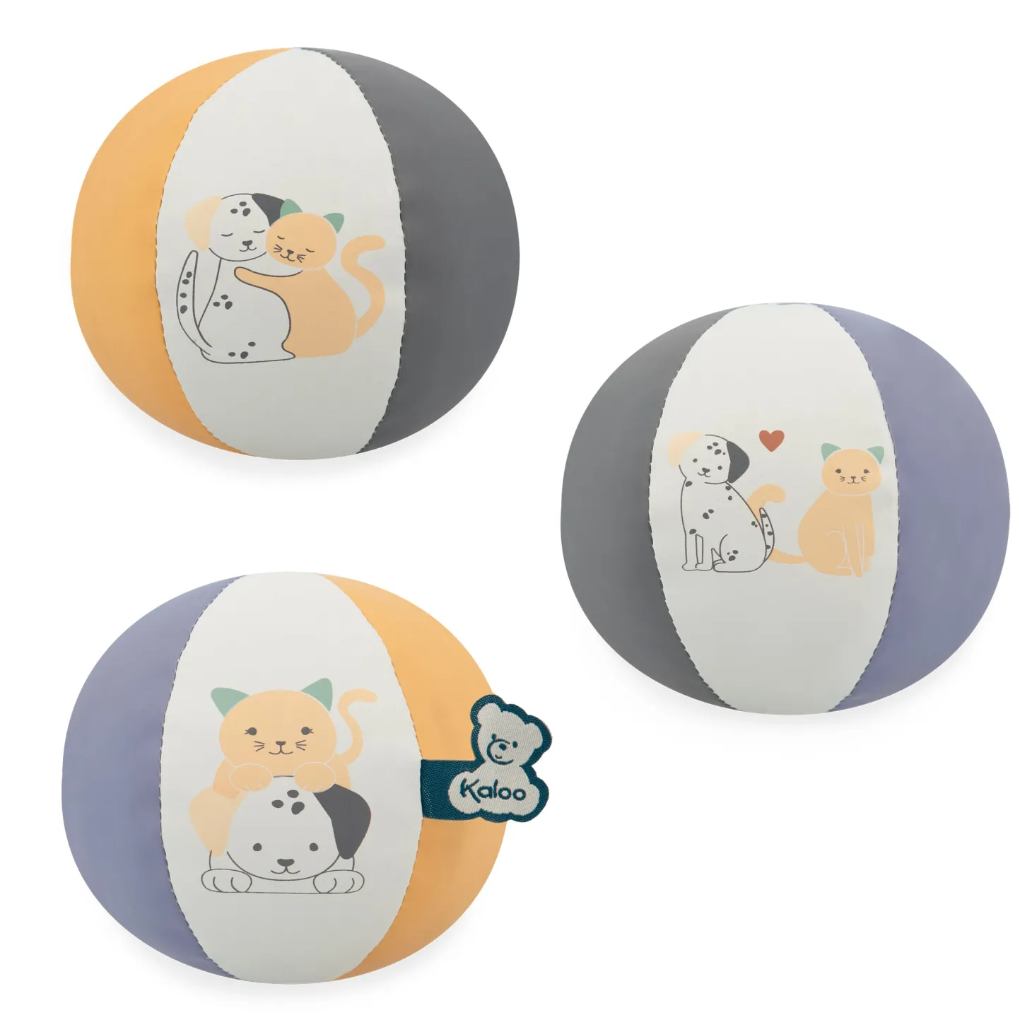 Kaloo Mon Ballon Chaton et Chiot Multicolore