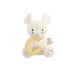 Kaloo                    Peluche Anneau Dentiton Souris    Blanc