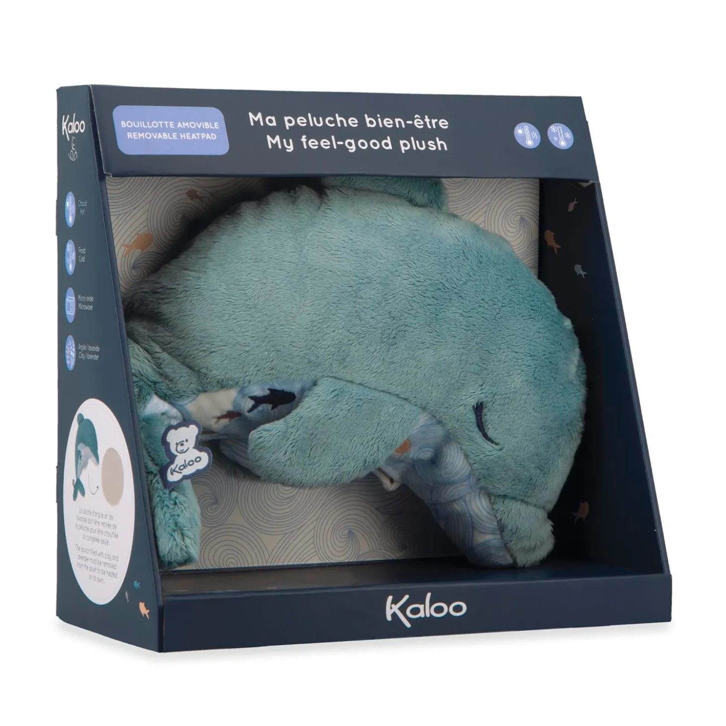 Kaloo Peluche Bien être Dauphin Bleu