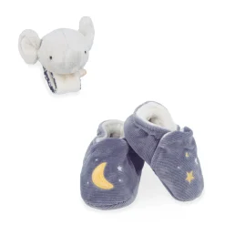 Kaloo Peluche d'activités Bracelet & Chaussons Élphant Bleu