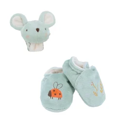 Kaloo Peluche d'activités Bracelet & Chaussons Souris Vert