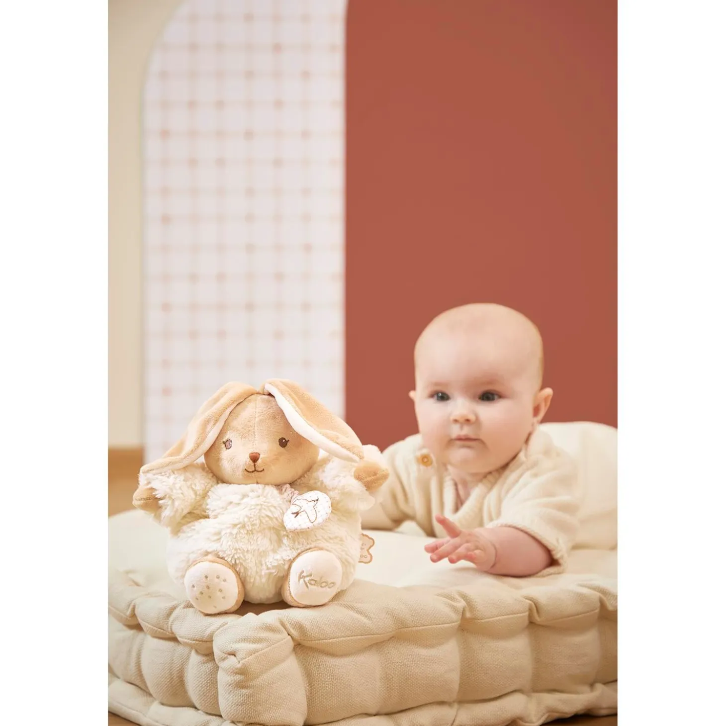 Kaloo Peluche musicale Patapouf Lapin Crème