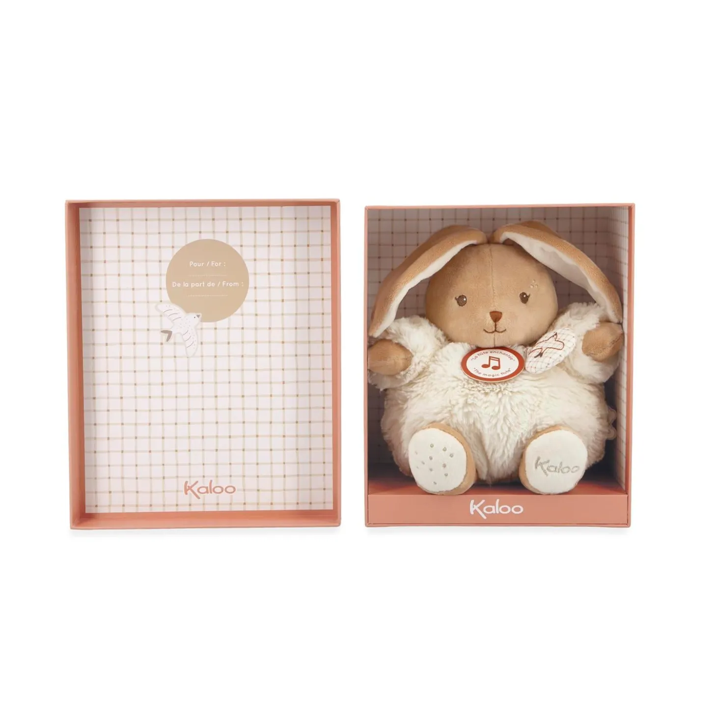 Kaloo Peluche musicale Patapouf Lapin Crème