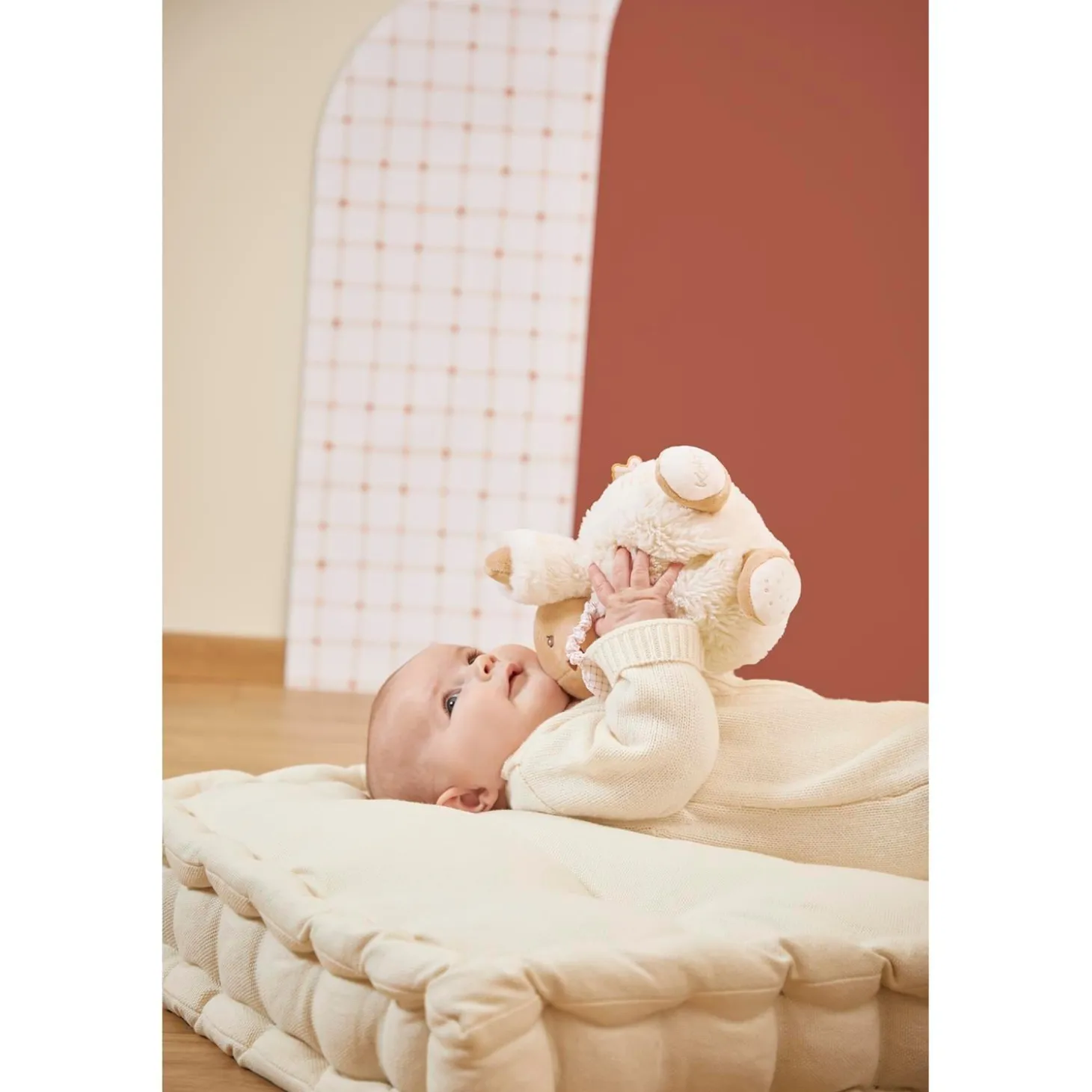 Kaloo Peluche musicale Patapouf Lapin Crème