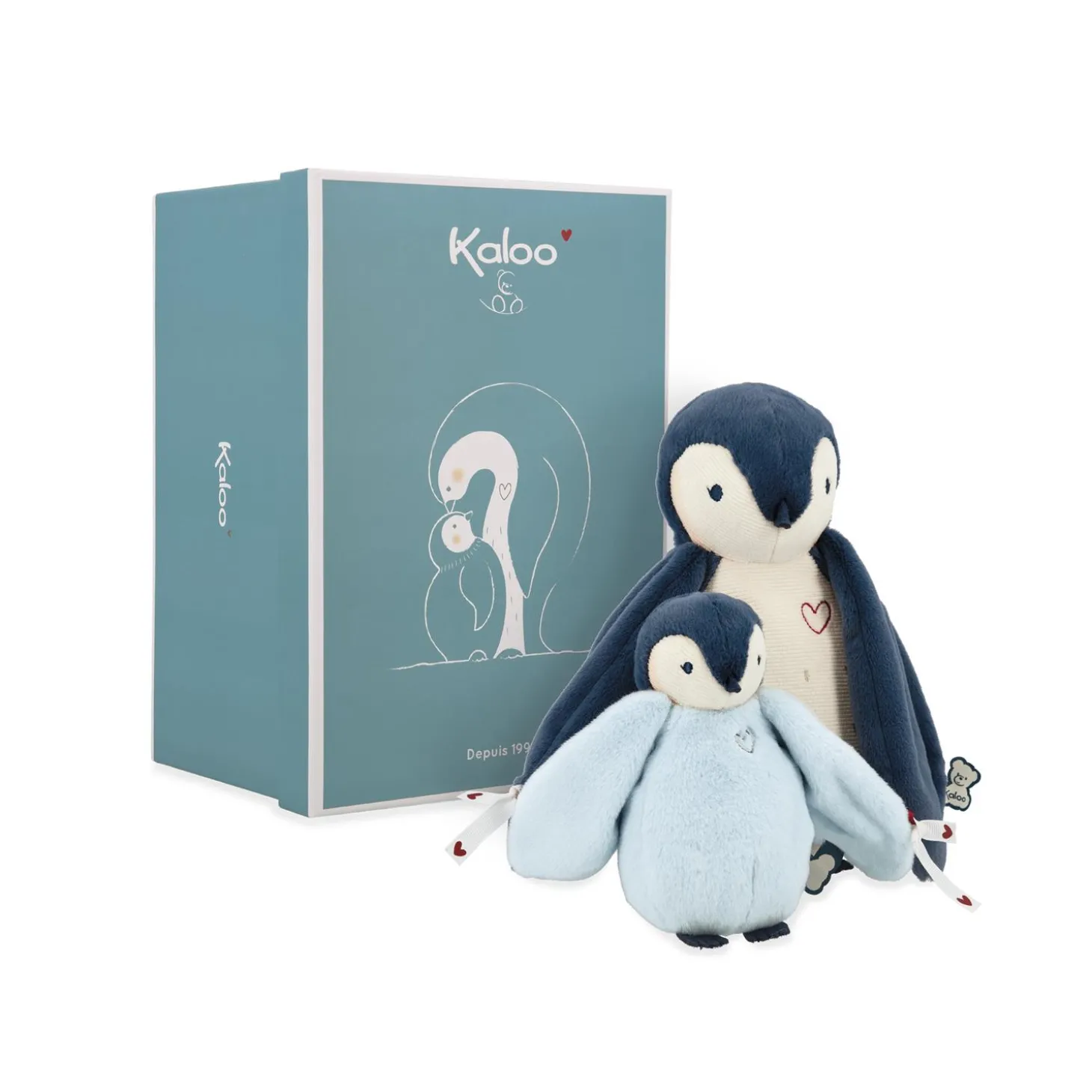 Kaloo Peluches calins manchots Bleu