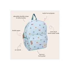 Kidzoom Sac à dos enfant véhicules Bleu