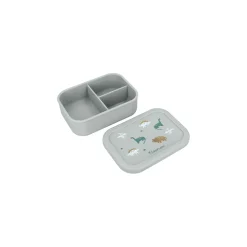 Kidzroom Boîte repas 3 compartiments en silicone Dino Vert