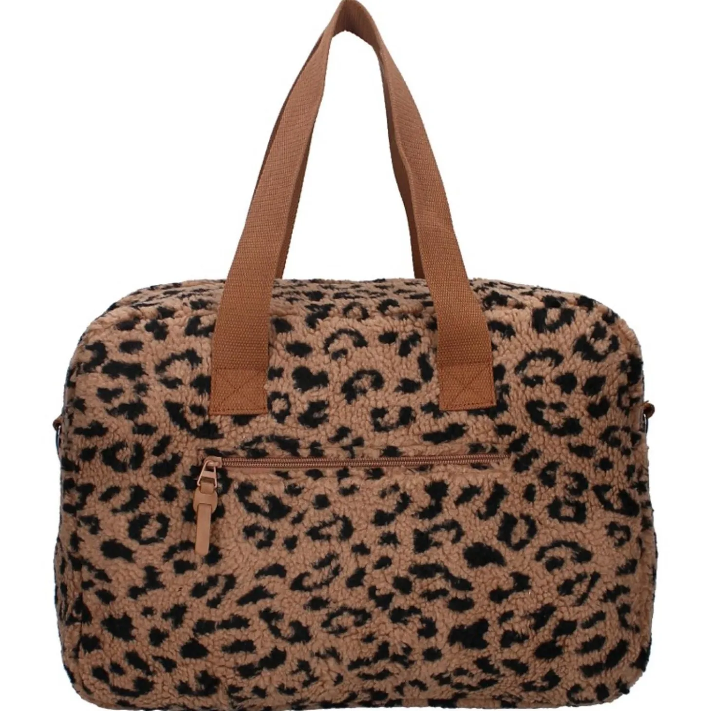 Kidzroom Sac à langer sherpa léopard Caramel