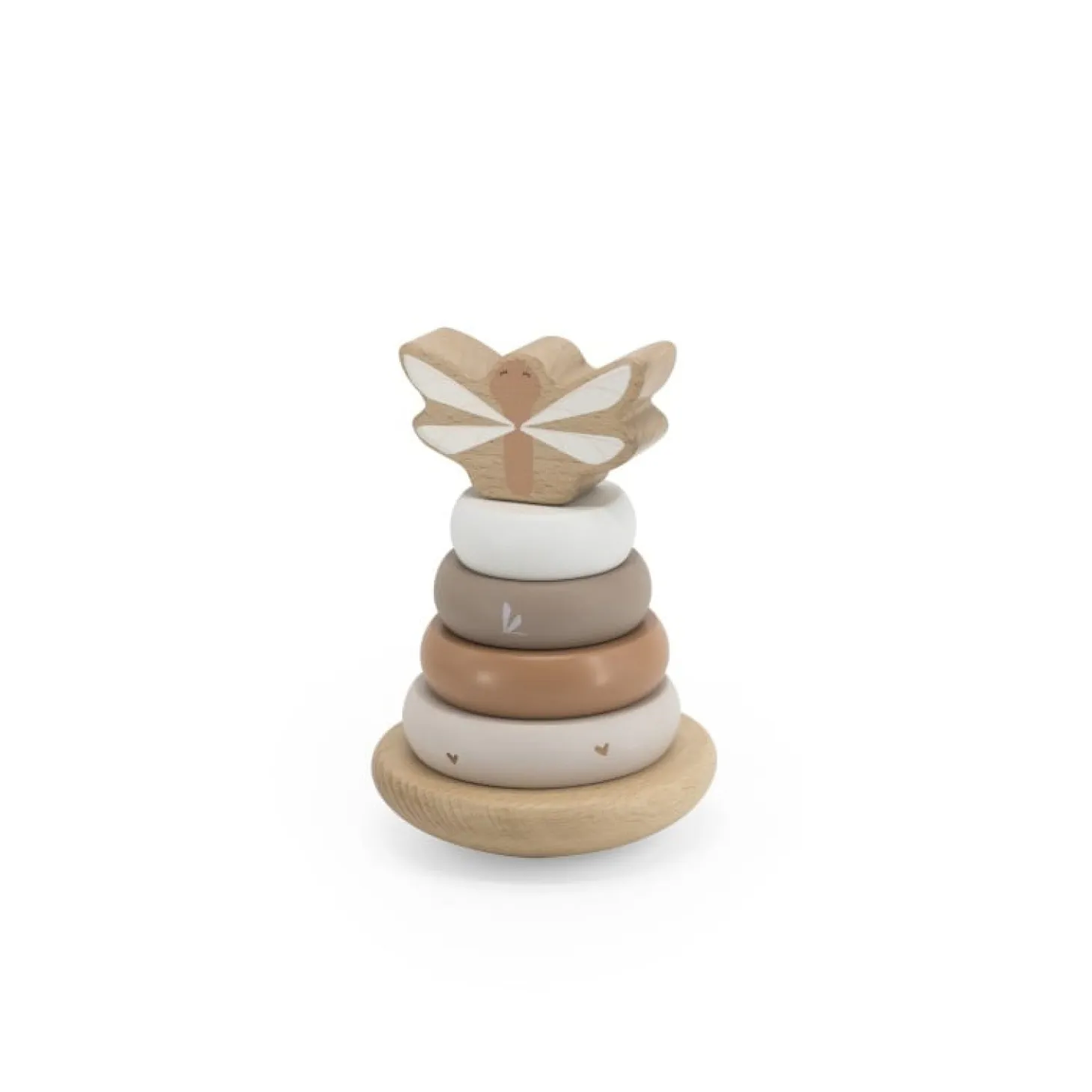 Label Label Pyramide à empiler en bois Nougat