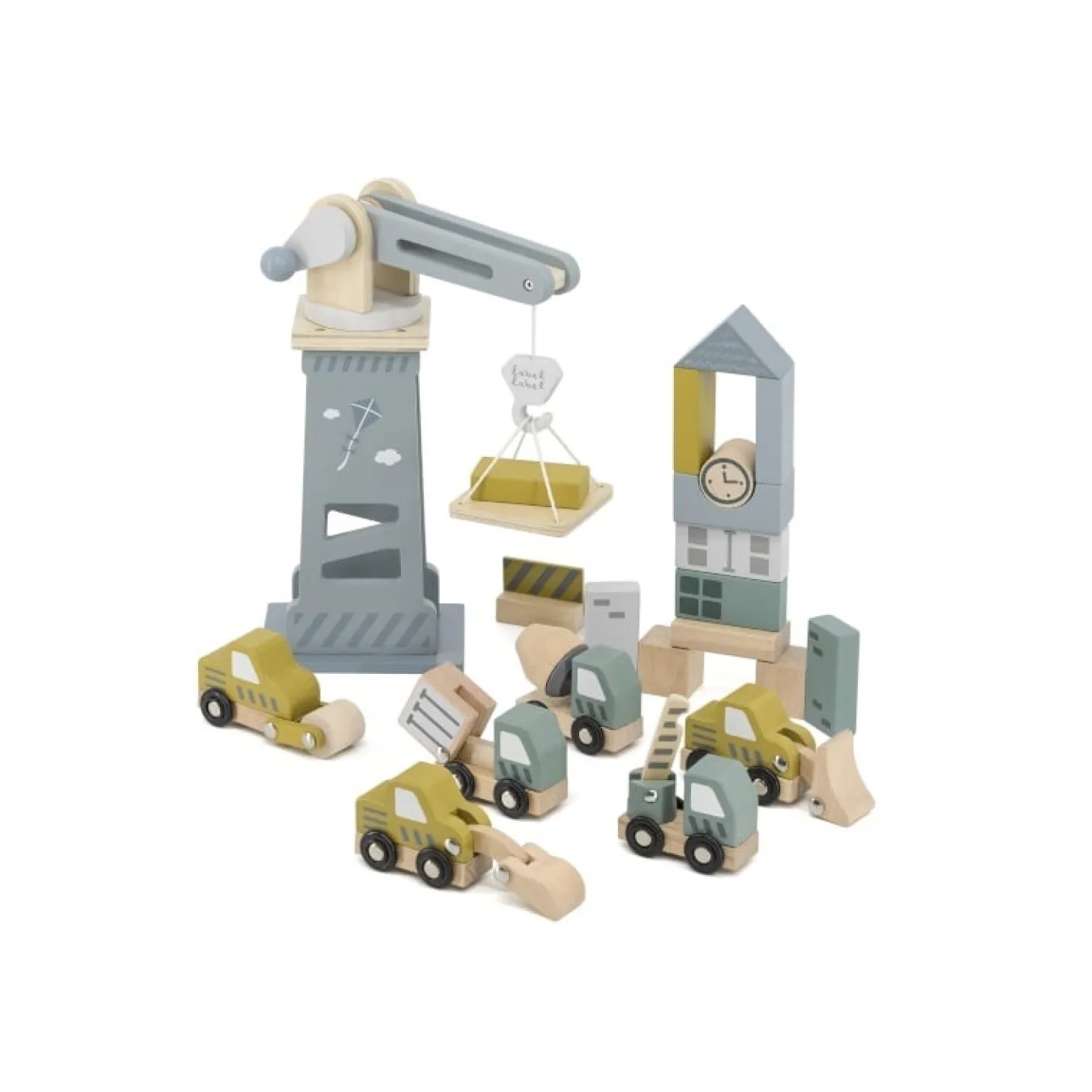 Label Label Site de construction en bois multicolore