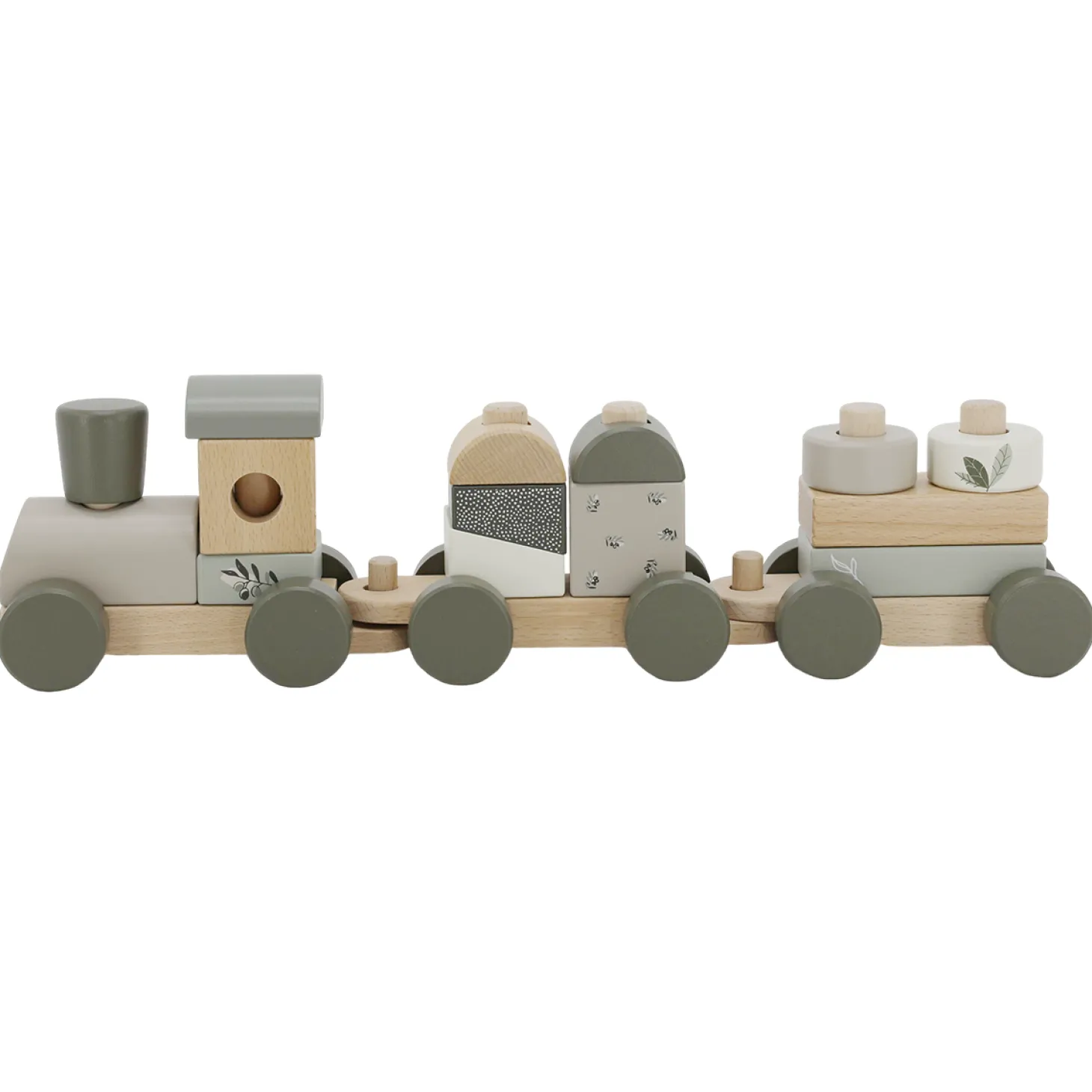 Label Label Train en bois Vert Olive