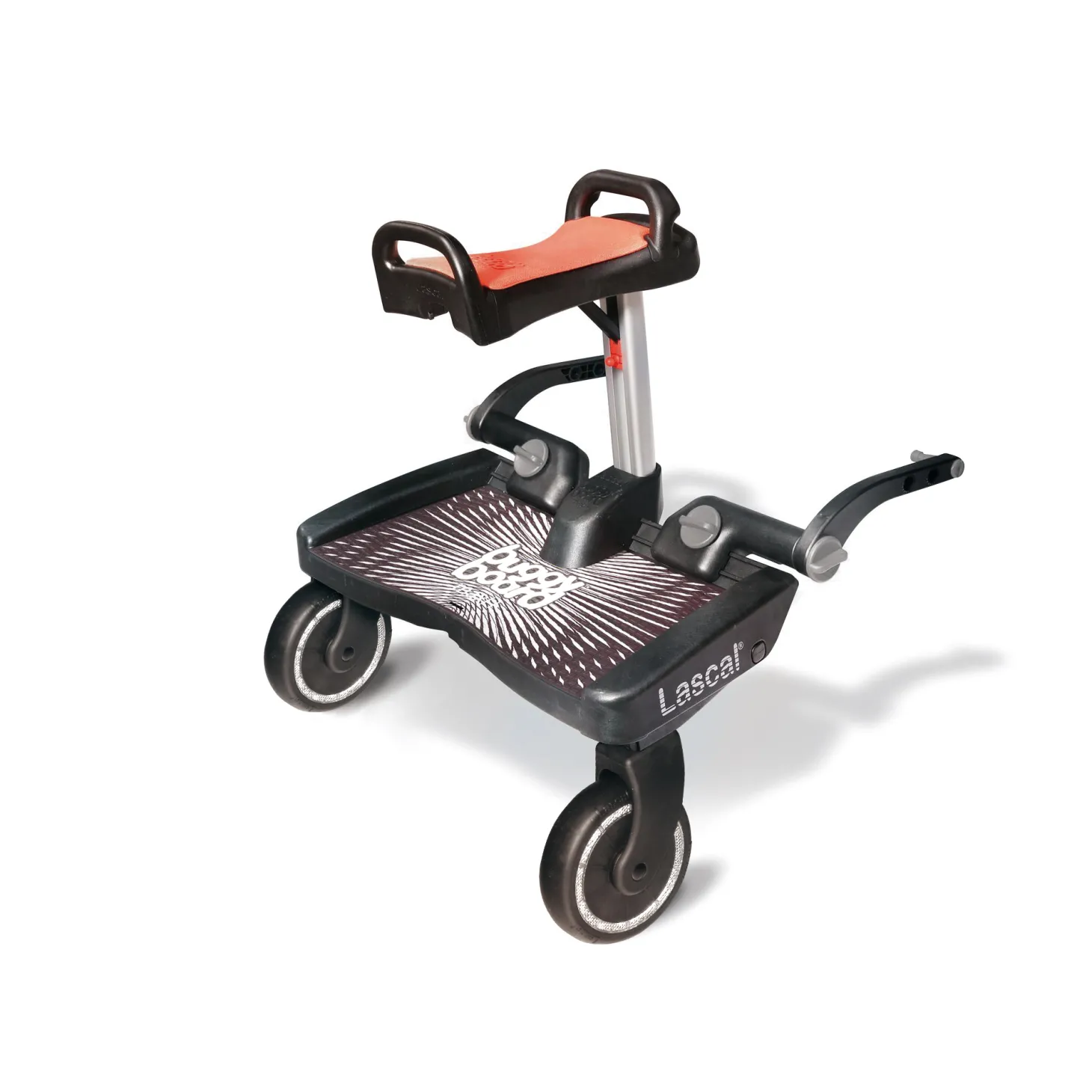 Lascal Planche à roulettes + assise Buggy Board Maxi Plus Noir/Rouge