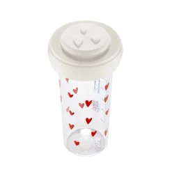 Le biberon Français 2 opercules en silicone Cœurs/Mylove