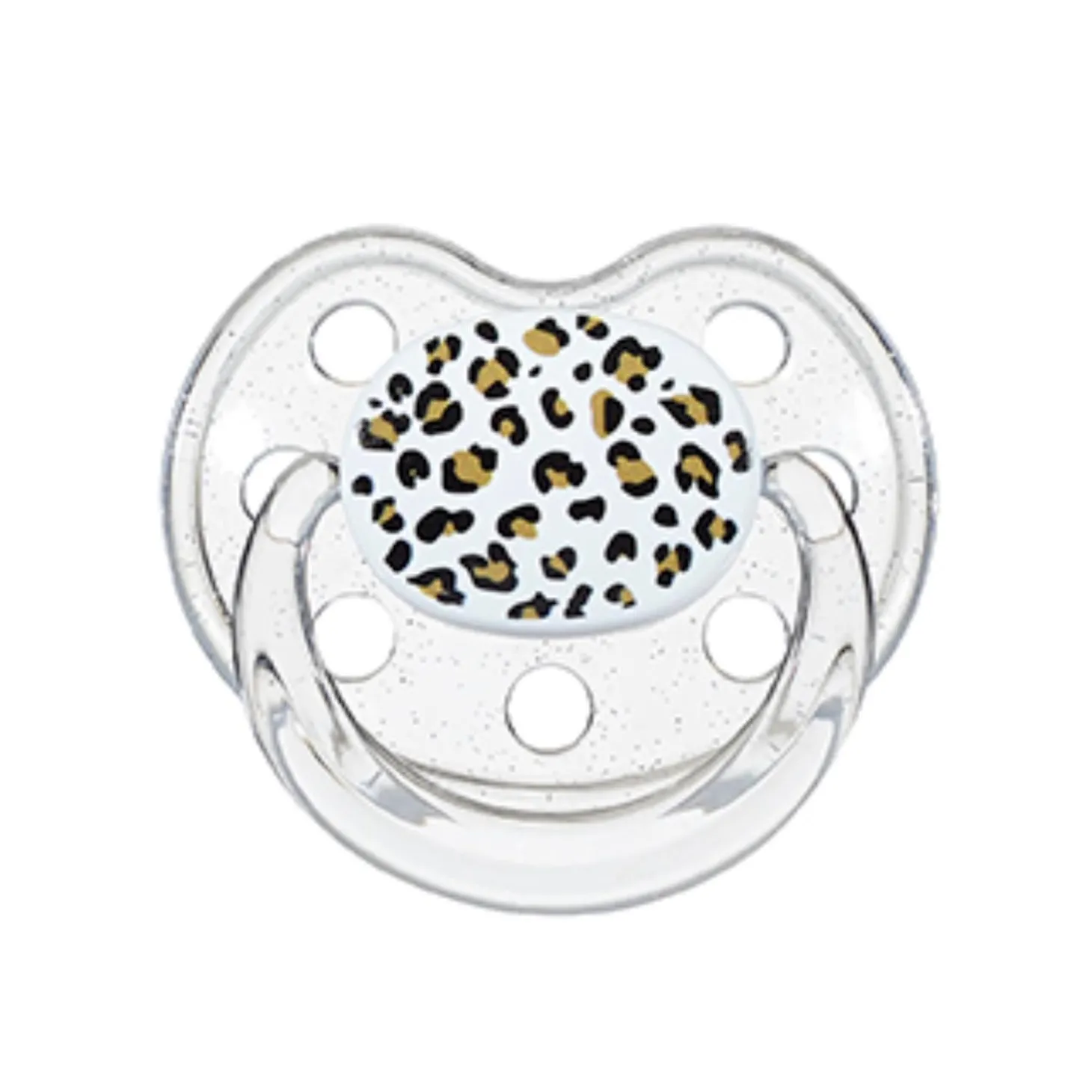 Le biberon Français Sucette Leopard Transparent 6 mois