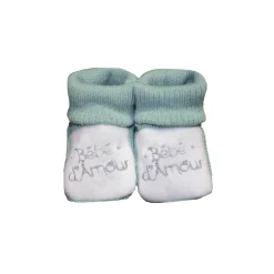 Les Chatounets                    Chaussons tricot    Sauge            Naissance