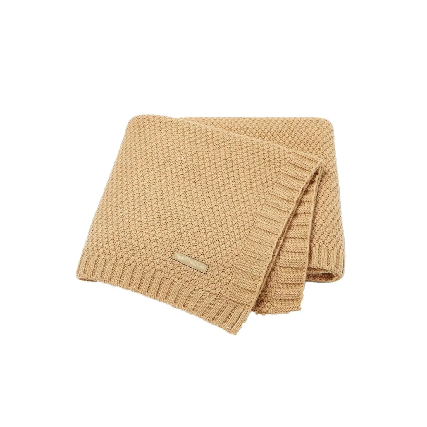 Les Chatounets Couverture tricot Taupe