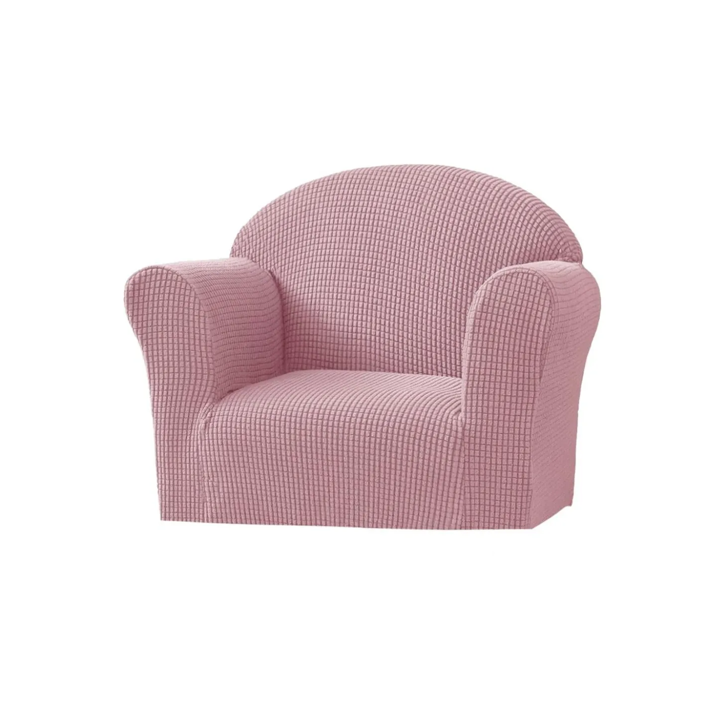 Les Chatounets Fauteuil club uni gaufré Rose