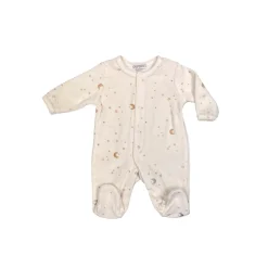 Les Chatounets                    Pyjama All-over Lune    Ecru/Gris