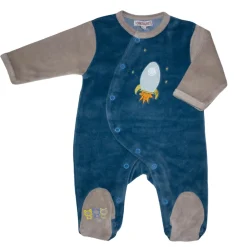 Les Chatounets                    Pyjama avec ouverture devant Ma fusée    Gris            prématuré