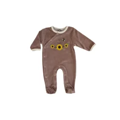 Les Chatounets                    Pyjama Dors-Bien Tournesols et Abeille    Taupe