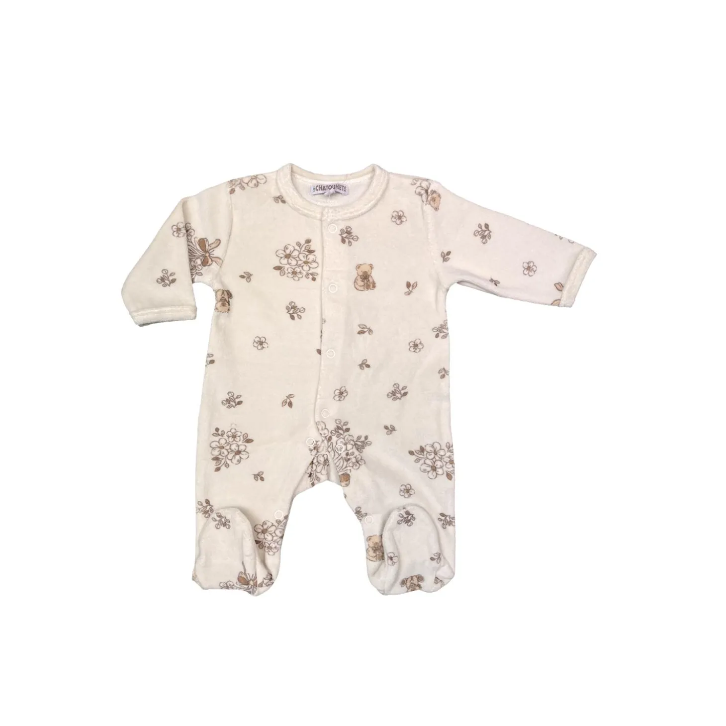 Les Chatounets Pyjama Dors-Bien Bouquets Imprimé Prématuré