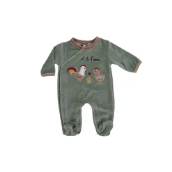 Les Chatounets                    Pyjama Dors-Bien 12 mois La Vie à La Ferme    Vert            12 mois