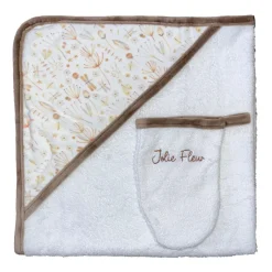 Les Chatounets                    Sortie de bain Skateboard    Blanc/Taupe