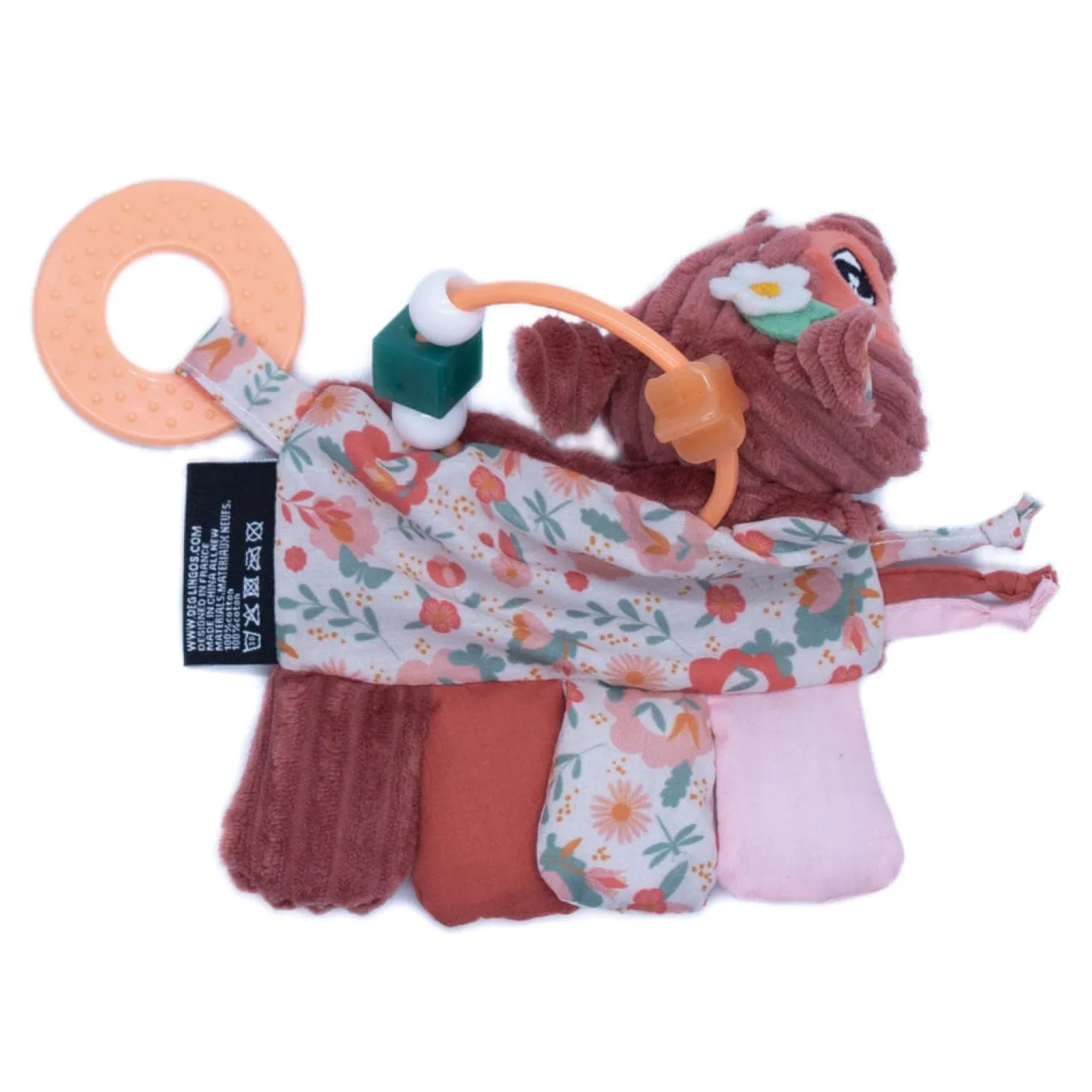 Les Déglingos Hochet d'activités Melimelos la Biche Terracotta