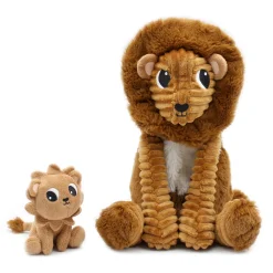 Les Déglingos                    Peluche avec bébé Ptipotos Lion Papa/Bébé Cassonade    Cassonade