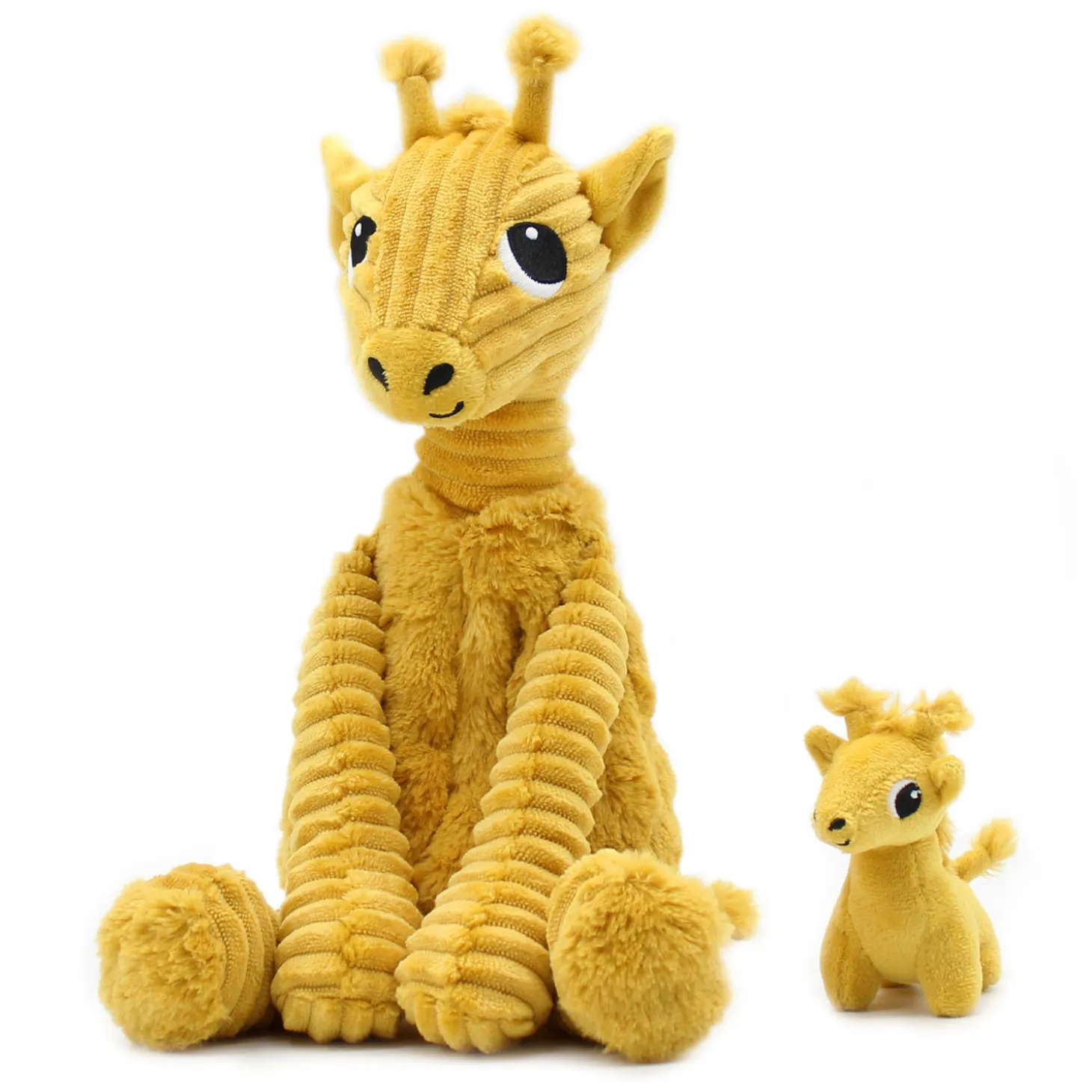 Les Déglingos Peluche avec bébé Ptipotos Girafe Maman/Bébé Moutarde