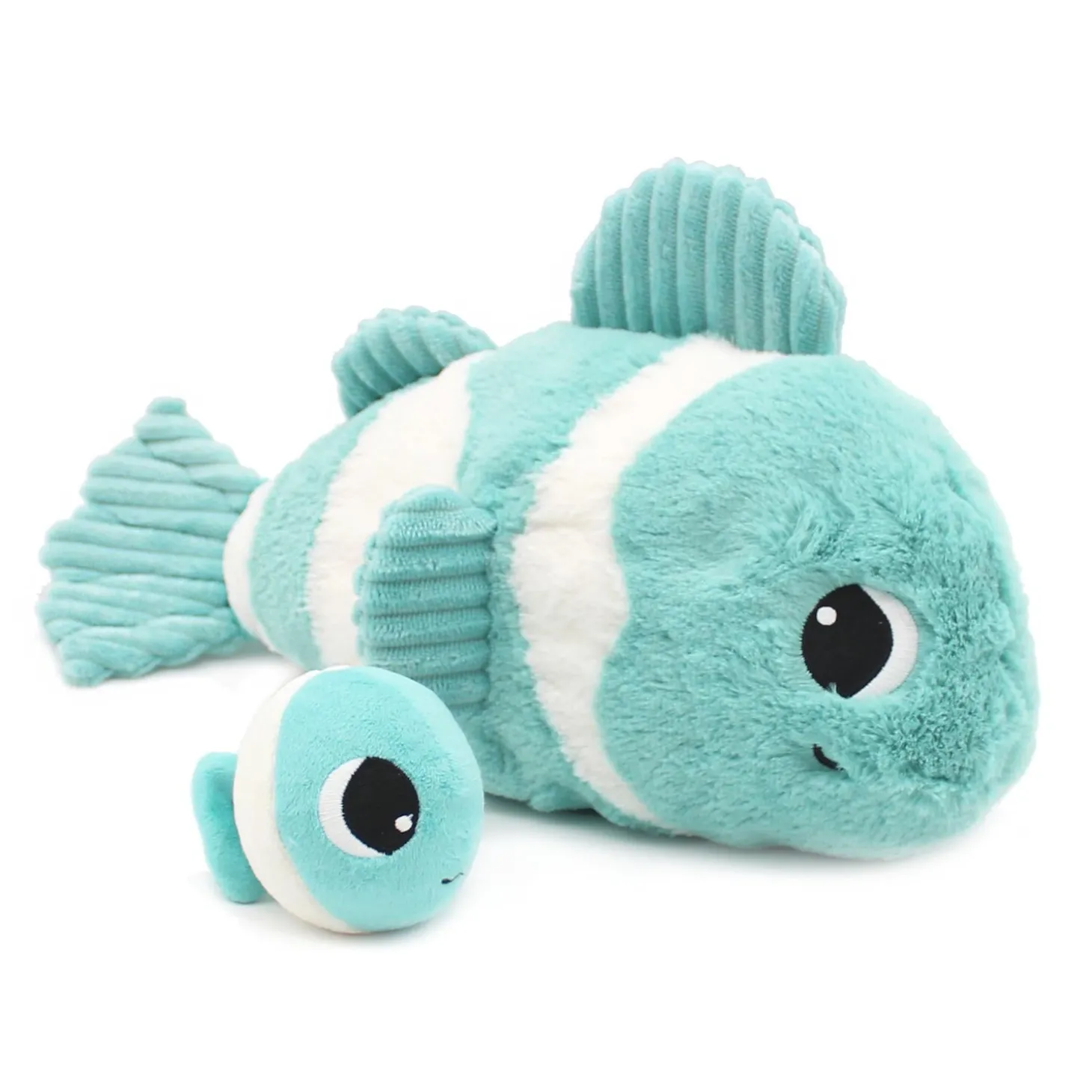 Les Déglingos Peluche Ptipotos Poisson Clown Maman/Bebe Aqua