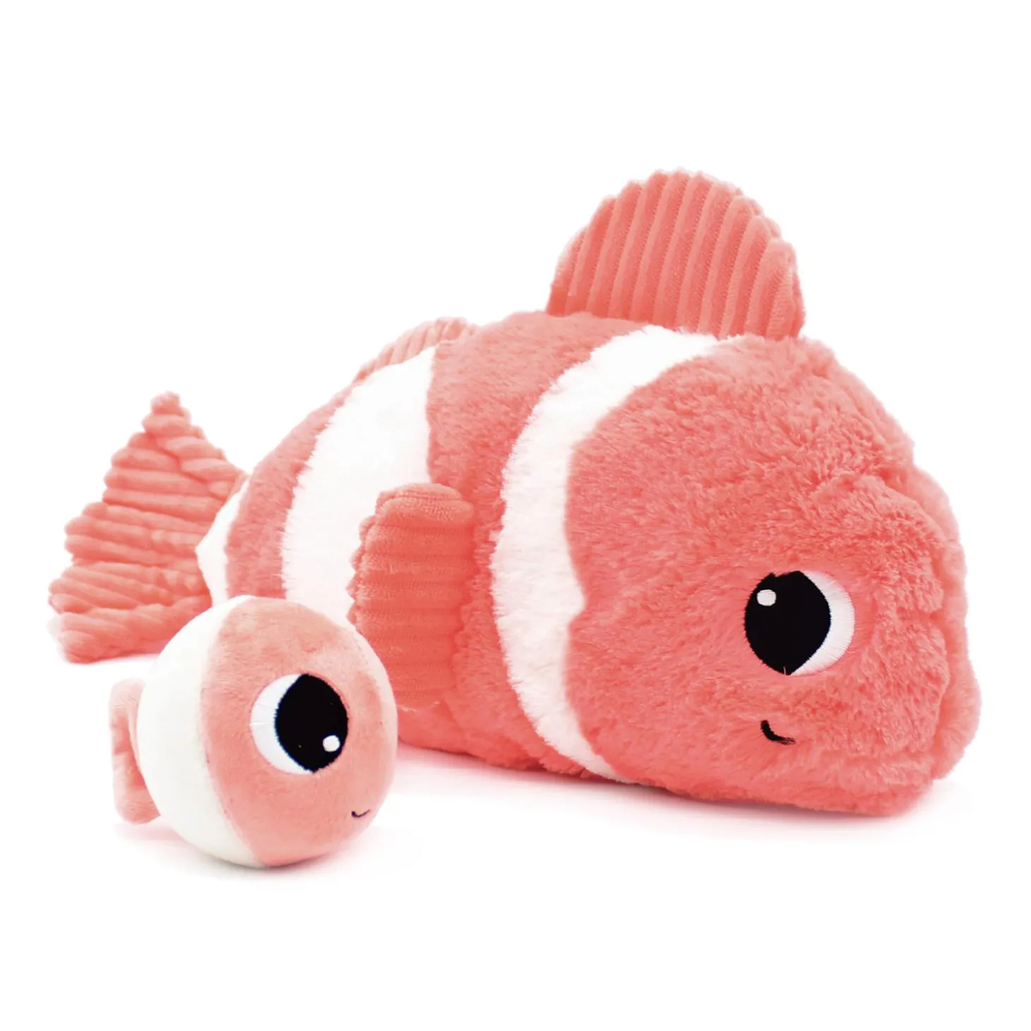 Les Déglingos Peluche Ptipotos Poisson Clown Maman/Bebe Corail