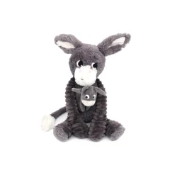 Les Déglingos Peluche Ptipotos Ane Maman/Bebe Gris