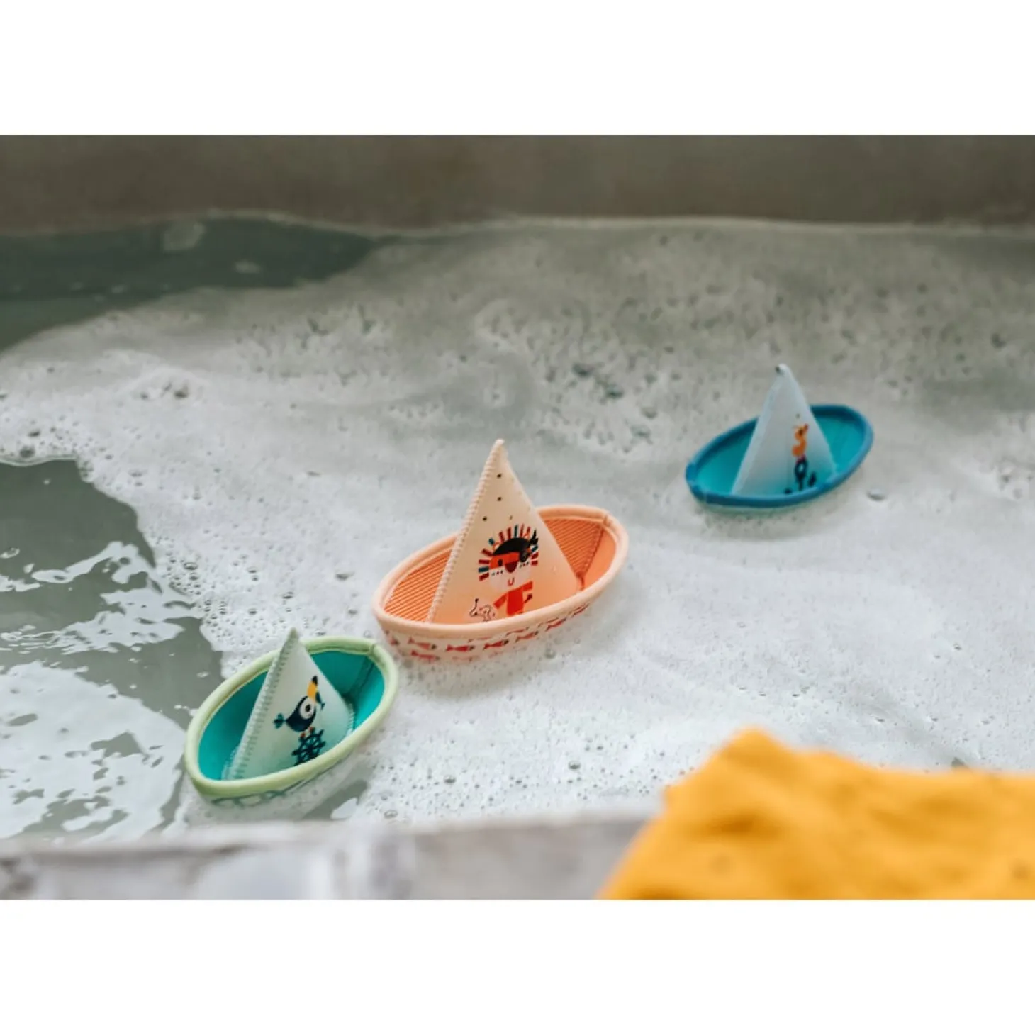 Lilliputiens 3 bateaux de bain Jungle